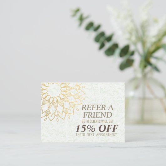 Referral Gold Mandala van YOGA Meditation Instruct (Staand voorkant)