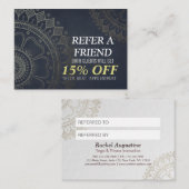 Referral Gold Mandala van YOGA Meditation Instruct (Voorkant / Achterkant)