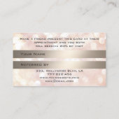 Referral-kaarsbokeh wimpers en wenkbrauwen aanbevelingskaartje (Achterkant)