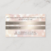 Referral-kaarsbokeh wimpers en wenkbrauwen aanbevelingskaartje (Achterkant)