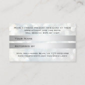 Referral-kaarsbokeh wimpers en wenkbrauwen aanbevelingskaartje (Achterkant)