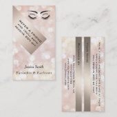 Referral-kaarsbokeh wimpers en wenkbrauwen aanbevelingskaartje (Voorkant / Achterkant)