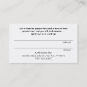 Referral Kaart, Elegant Zen Gold Branch Salon (Achterkant)