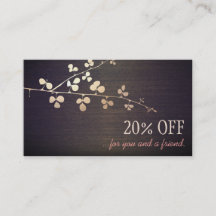 Referral Kaart, Elegant Zen Gold Branch Salon