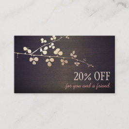 Referral Kaart, Elegant Zen Gold Branch Salon