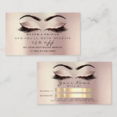 Referral Kaart Glitter Pink Lashes Makeup Blush (Voorkant / Achterkant)
