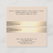 Referral-kaart goudwimpers en wenkbrauwen aanbevelingskaartje (Achterkant)