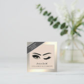 Referral-kaart goudwimpers en wenkbrauwen aanbevelingskaartje (Staand voorkant)