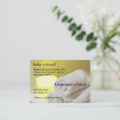 Referral Kaart met kaarsen en handdoeken (Staand voorkant)