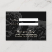 Referral kaartje | Elegant Dark Floral Gold Script (Achterkant)
