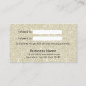 Referral kaartje | Elegant Ivory Glitter Beauty Sa (Achterkant)