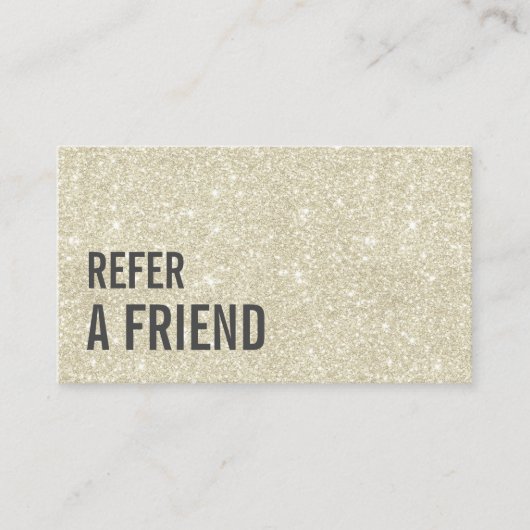 Referral kaartje | Elegant Ivory Glitter Beauty Sa (Voorkant)