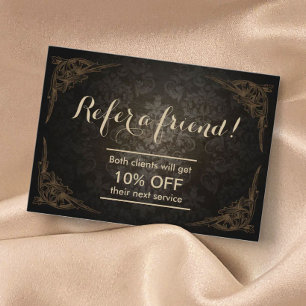 Referral kaartje   -Framed Damask Chubby