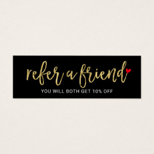 Referral kaartje Gold Script Beauty Salon