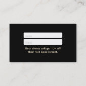 Referral kaartje | Goud Lips Makeup kunstenaar Mod (Achterkant)