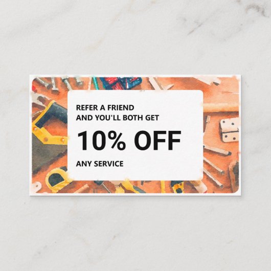 Referral kaartje: Handymandiensten Visitekaartje (Voorkant)