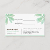 Referral kaartje: Massage Therapist Service Visitekaartje (Achterkant)