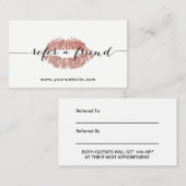 Referral kaartje | Minimalistisch Roos Gold Lips S (Voorkant / Achterkant)