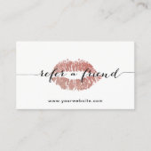 Referral kaartje | Minimalistisch Roos Gold Lips S (Voorkant)