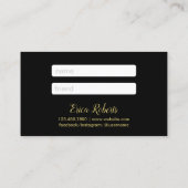 Referral kaartje | Moderne gouddruppelsalon (Achterkant)