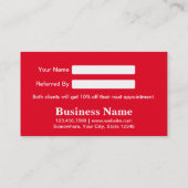 Referral Modern Red Script Beauty & Salon (Achterkant)