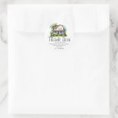 Referral onroerend goed bedankt zakelijk plein ronde sticker (Tas)