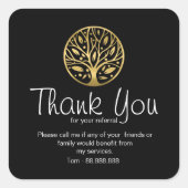 Referral onroerend goed Dank je wel je zakenplein  Vierkante Sticker (Voorkant)