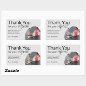 Referral onroerend goed Dank je wel zakelijk plein Rechthoekige Sticker (Vel)