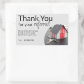 Referral onroerend goed Dank je wel zakelijk plein Rechthoekige Sticker (Tas)