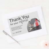 Referral onroerend goed Dank je wel zakelijk plein Rechthoekige Sticker (Envelop)