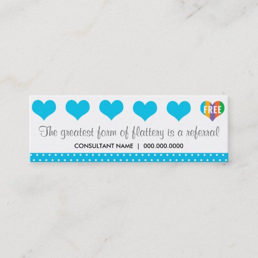 Referral Punch Card Klantenkaartje (Voorkant)