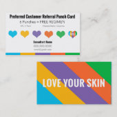 Referral Punch Card - VERLIES JE HUID Klantenkaartje (Voorkant / Achterkant)