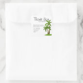 Referral Real Estate Dank u voor de palmbomen Vierkante Sticker (Tas)