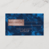 Referral roos gold typografie navy blue waterverf (Achterkant)
