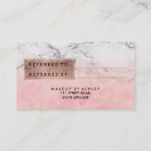 Referral roos gold typografie waterverf marmer (Achterkant)