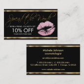 Referral - roze lipstick Business (Voorkant / Achterkant)