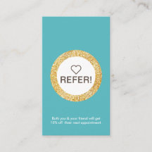 Referral Verticaal voor Elegant Gold Circle Turquo