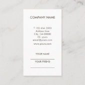 Referral Verticaal voor Elegant Gold Circle Turquo Visitekaartje (Achterkant)