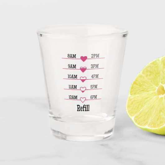 Refill Chart Shot Glas (Voorkant)