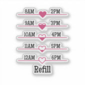 Refill Chart Sticker (Voorkant)