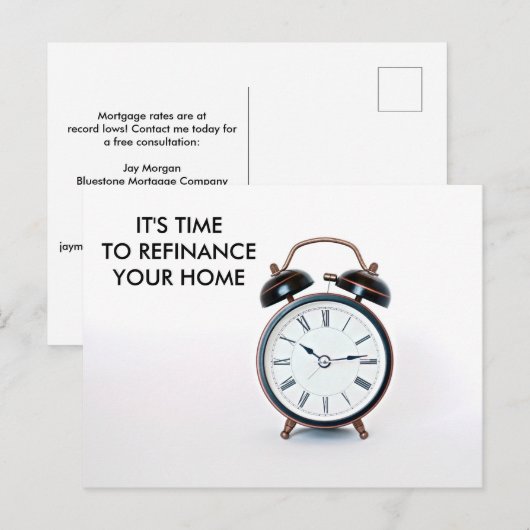 Refinance Mortgage Company Adverteren Briefkaart (Voorkant / Achterkant)