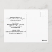 Refinance Mortgage Company Adverteren Briefkaart (Achterkant)