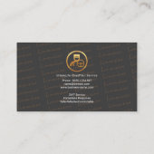 Refine Exquise Gold Wording Texture Chauffeur Visitekaartje (Achterkant)