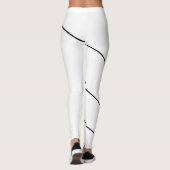 Refined Black Minimal Enveloping Line Art Leggings (Achterkant)