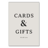 Refined Black Text Design Kaart (Achterkant)