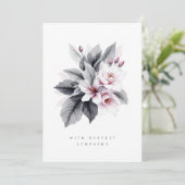 Refined Black White Illustration Leaves & Flowers (Staand voorkant)