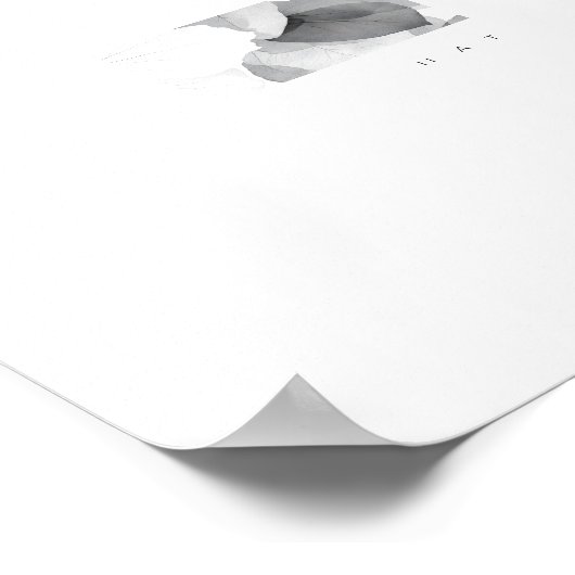 Refined Black White Overlapping Leaves & Flowers Poster (Hoek)