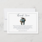 Refined Blue Tooth Laurel Graduation Bedankkaart (Voorkant)