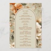 Refined Boho Copper Ivory Sage Wedding Program Programmakaart (Achterkant)