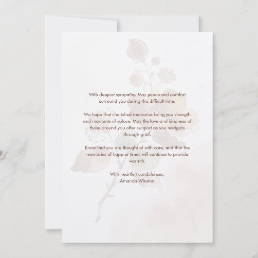 Refined Brown Botanical Branches Sympathy (Achterkant)